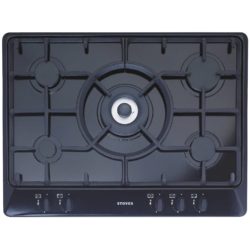 Stoves SGH700C  70cm 5 Burner Gas Hob With Cast Iron Pan Supports in Black